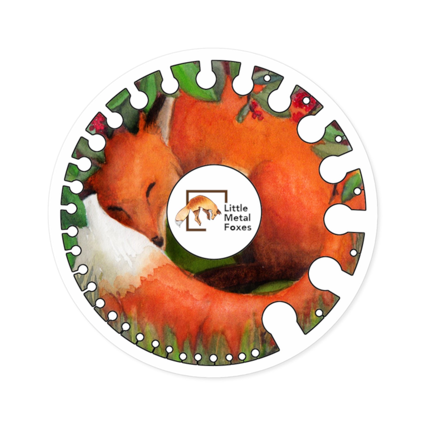 LMF Fox & Gauge, Round Stickers, Indoor\Outdoor