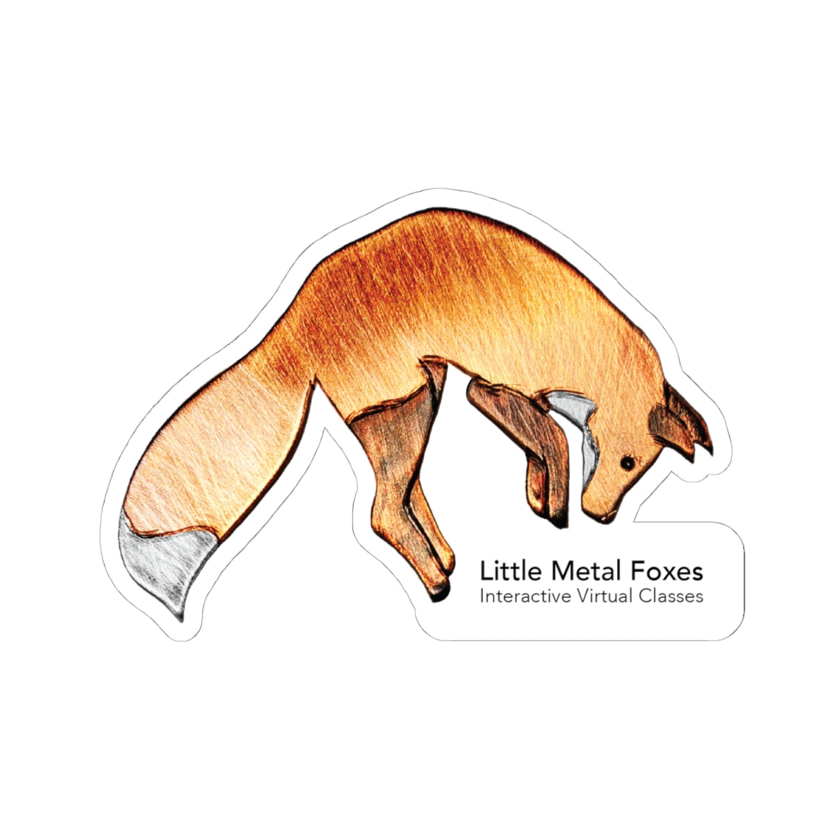 LMF Copper Jumping Fox Stickers