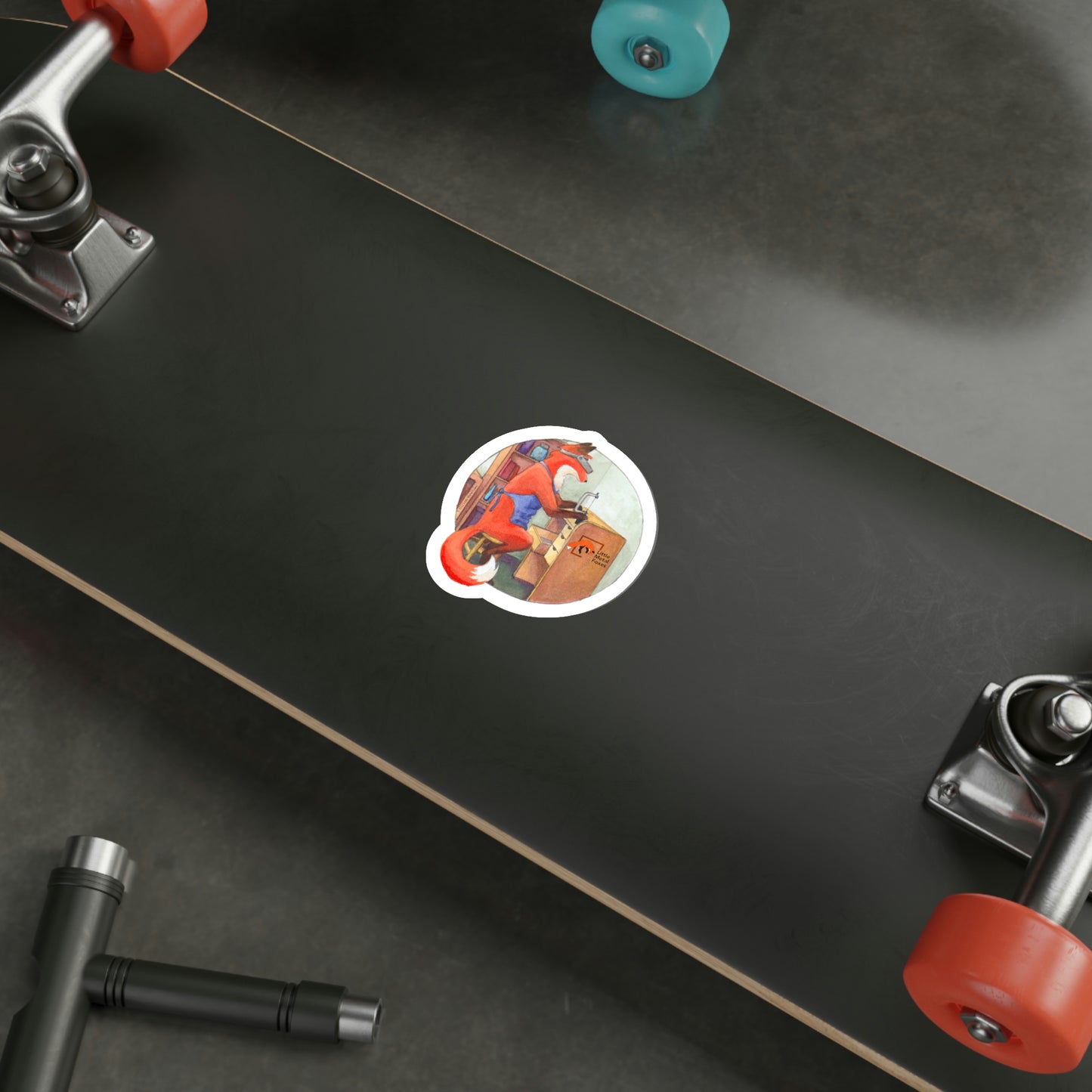 Jeweler Fox, Indoor/Outdoor Sticker