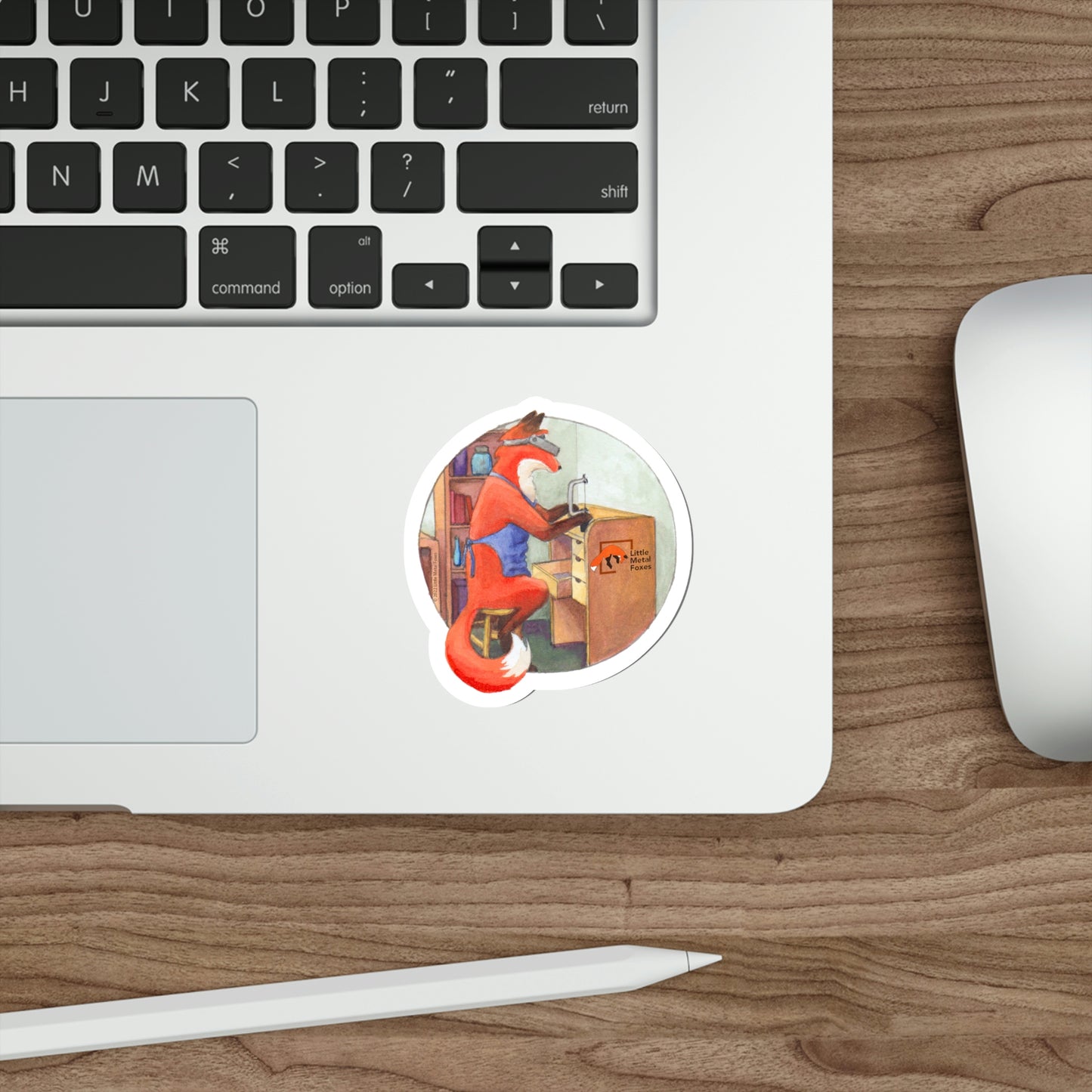 Jeweler Fox, Indoor/Outdoor Sticker