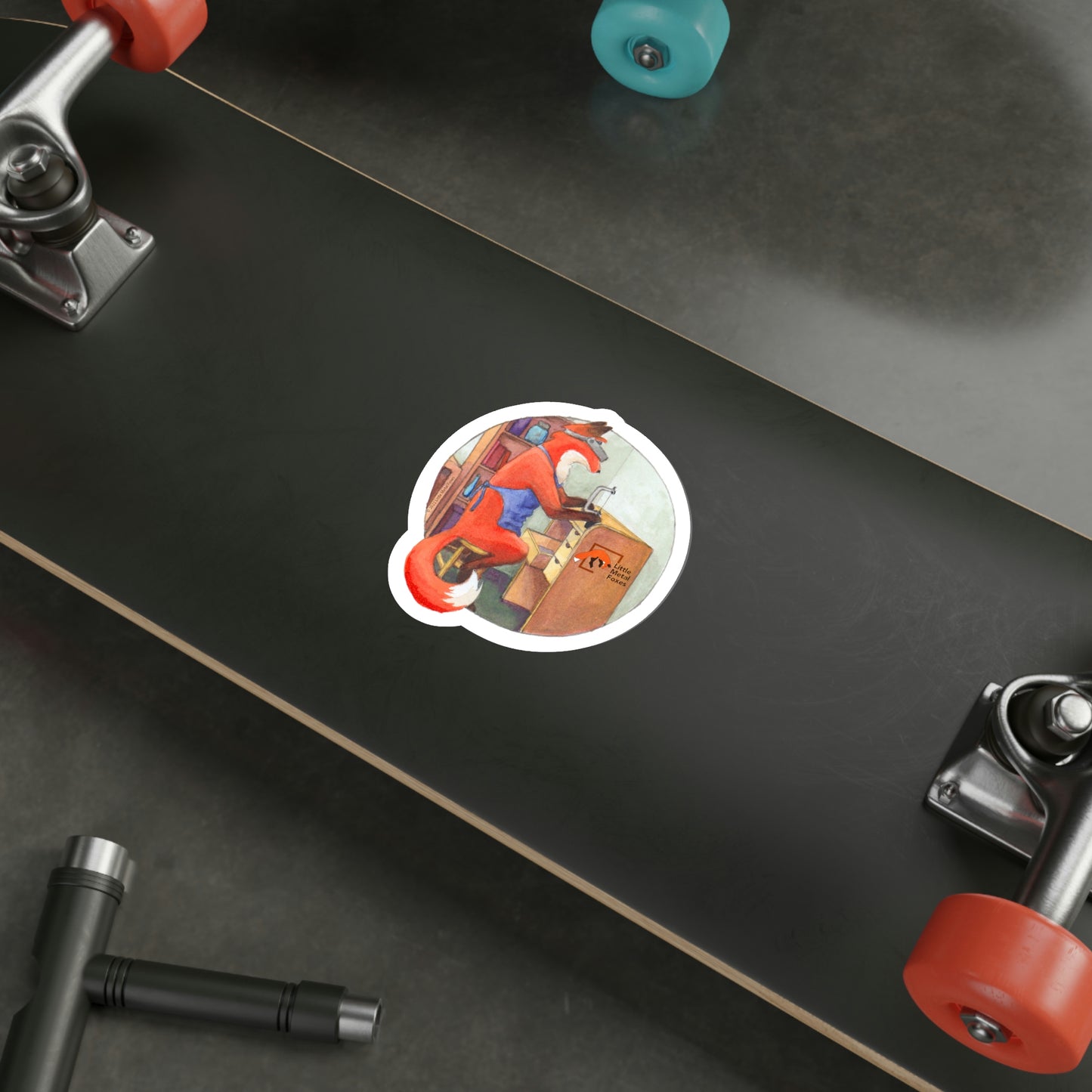 Jeweler Fox, Indoor/Outdoor Sticker