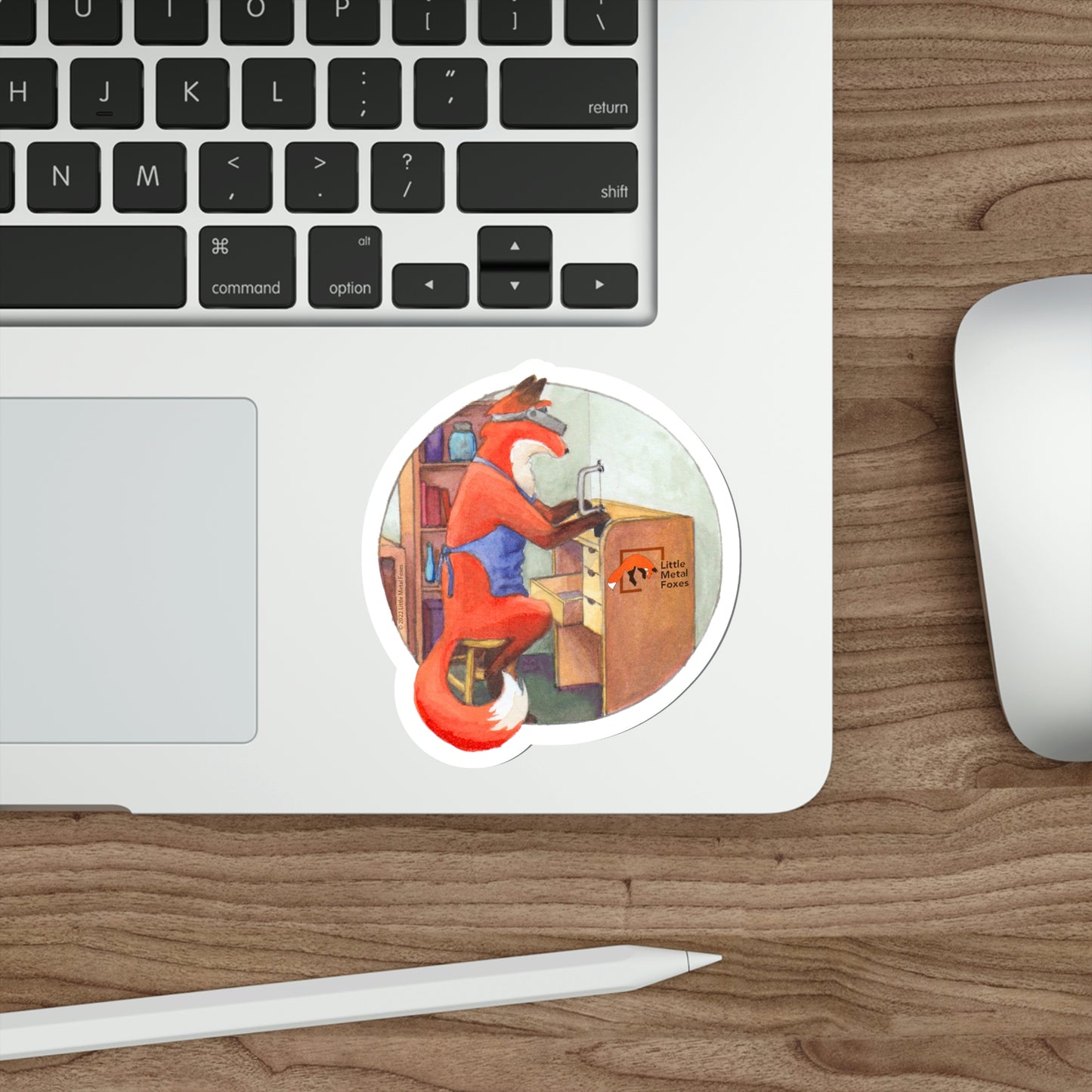 Jeweler Fox, Indoor/Outdoor Sticker