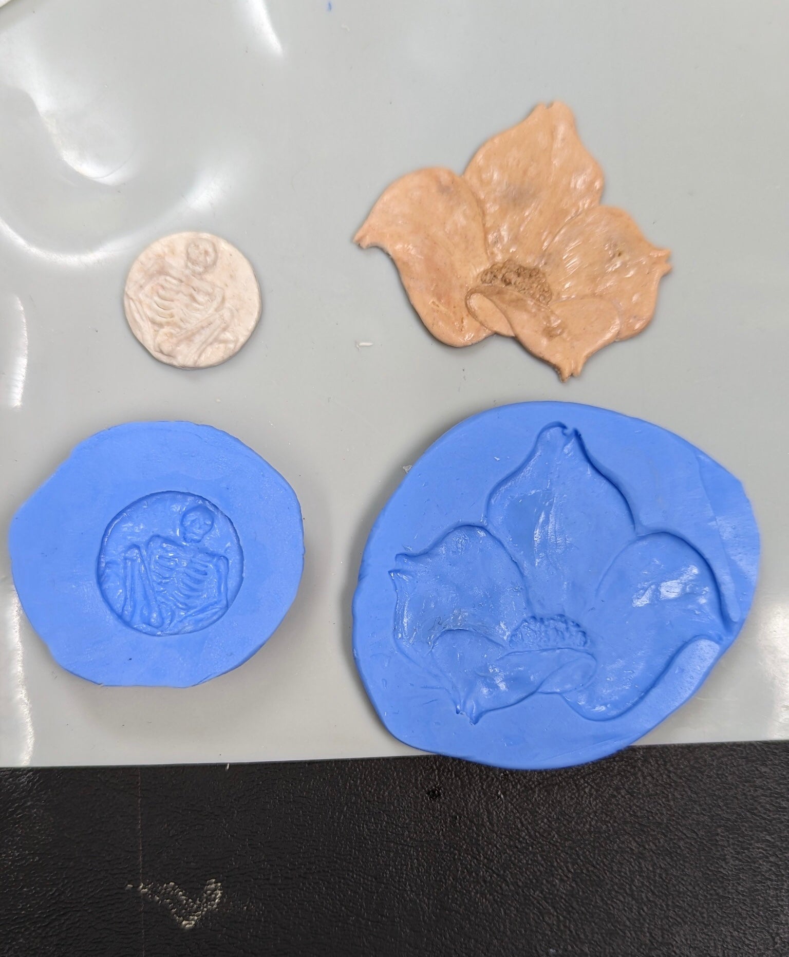 Silicone Wax Melt Molds, For DIY Wax Seal Beads Craft Making, Steel Blue,  Dog Bone Pattern, 300x200mm