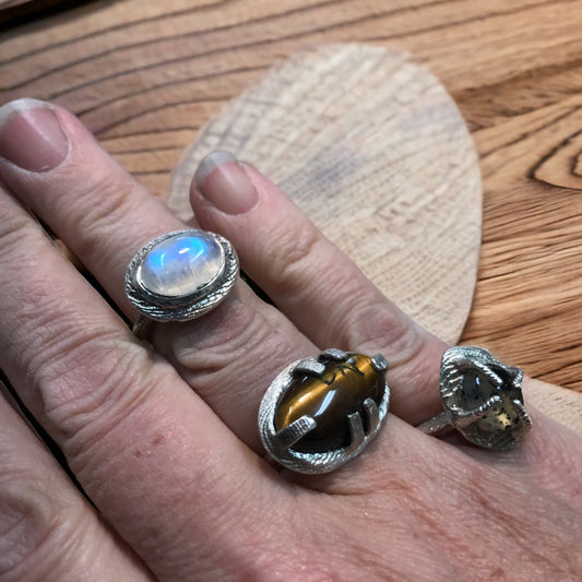 10/28 Cuttlebone Casting for Rings with Stones